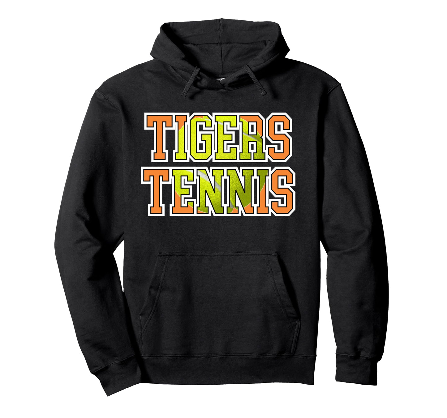 Orange Tigers Tennis Mom School Spirit Hoodie - Minimalist Print Unisex - T-Shirt, Sweatshirt, Hoodie