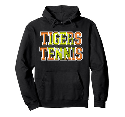 Orange Tigers Tennis Mom School Spirit Hoodie - Minimalist Print Unisex - T-Shirt, Sweatshirt, Hoodie