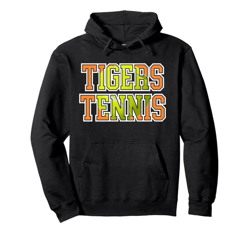 Orange Tigers Tennis Mom School Spirit Hoodie - Minimalist Print Unisex - T-Shirt, Sweatshirt, Hoodie