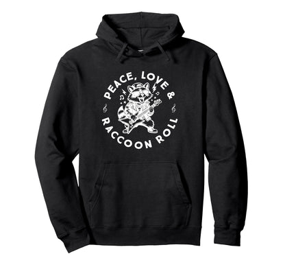Raccoon Rock And Roll Music Raccoon Hoodie - Custom Art Print Unisex - T-Shirt, Sweatshirt, Hoodie