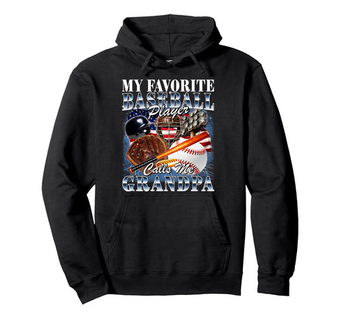 Baseball Player Calls Me Grandpa 90S Hoodie - Graphic Print Men Women - T-Shirt, Sweatshirt, Hoodie