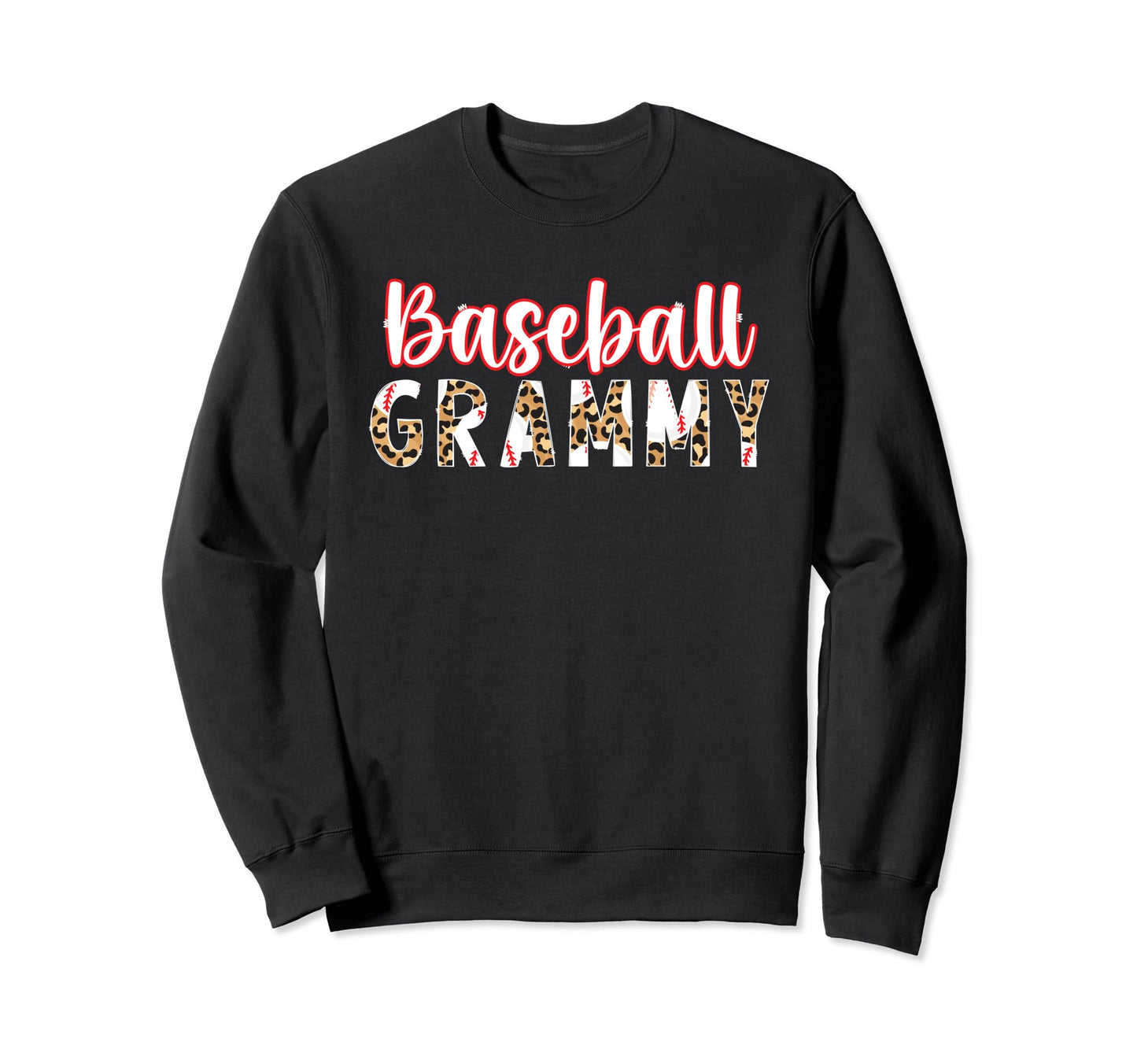 Baseball Grammy Leopard Grandma Sweatshirt - Fun Novelty Design for Adults - T-Shirt, Sweatshirt, Hoodie