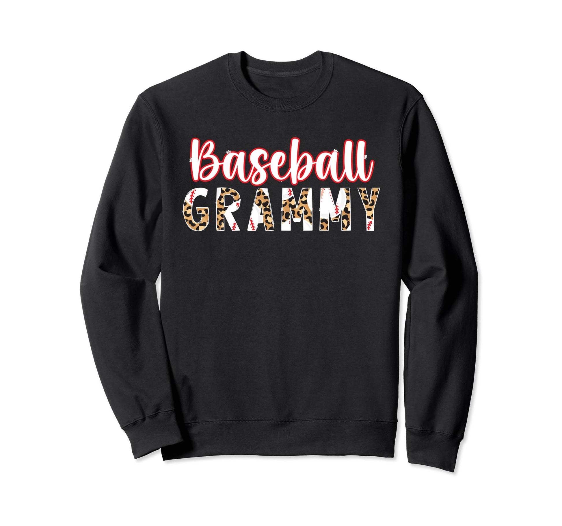 Baseball Grammy Leopard Grandma Sweatshirt - Fun Novelty Design for Adults - T-Shirt, Sweatshirt, Hoodie