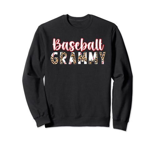 Baseball Grammy Leopard Grandma Sweatshirt - Fun Novelty Design for Adults - T-Shirt, Sweatshirt, Hoodie