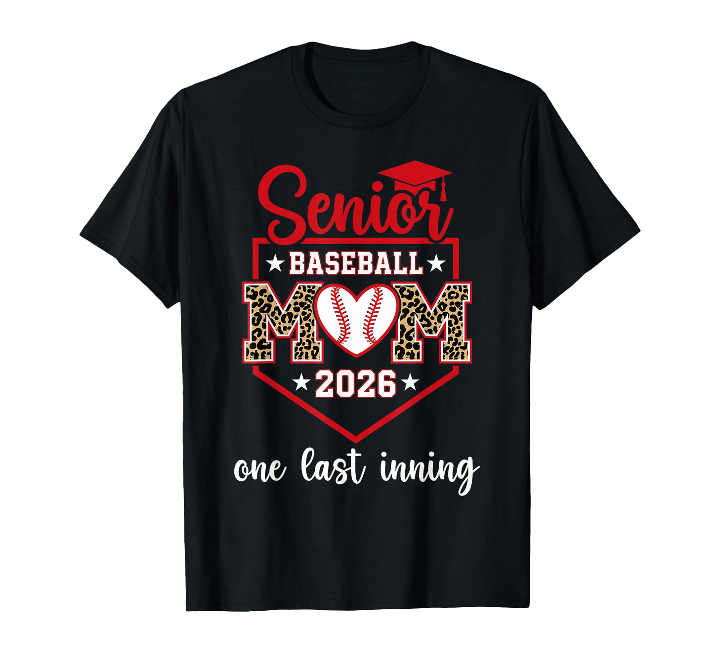 Senior Baseball Mom 2026 One Last T-Shirt - Minimalist Print for Adults - T-Shirt, Sweatshirt, Hoodie