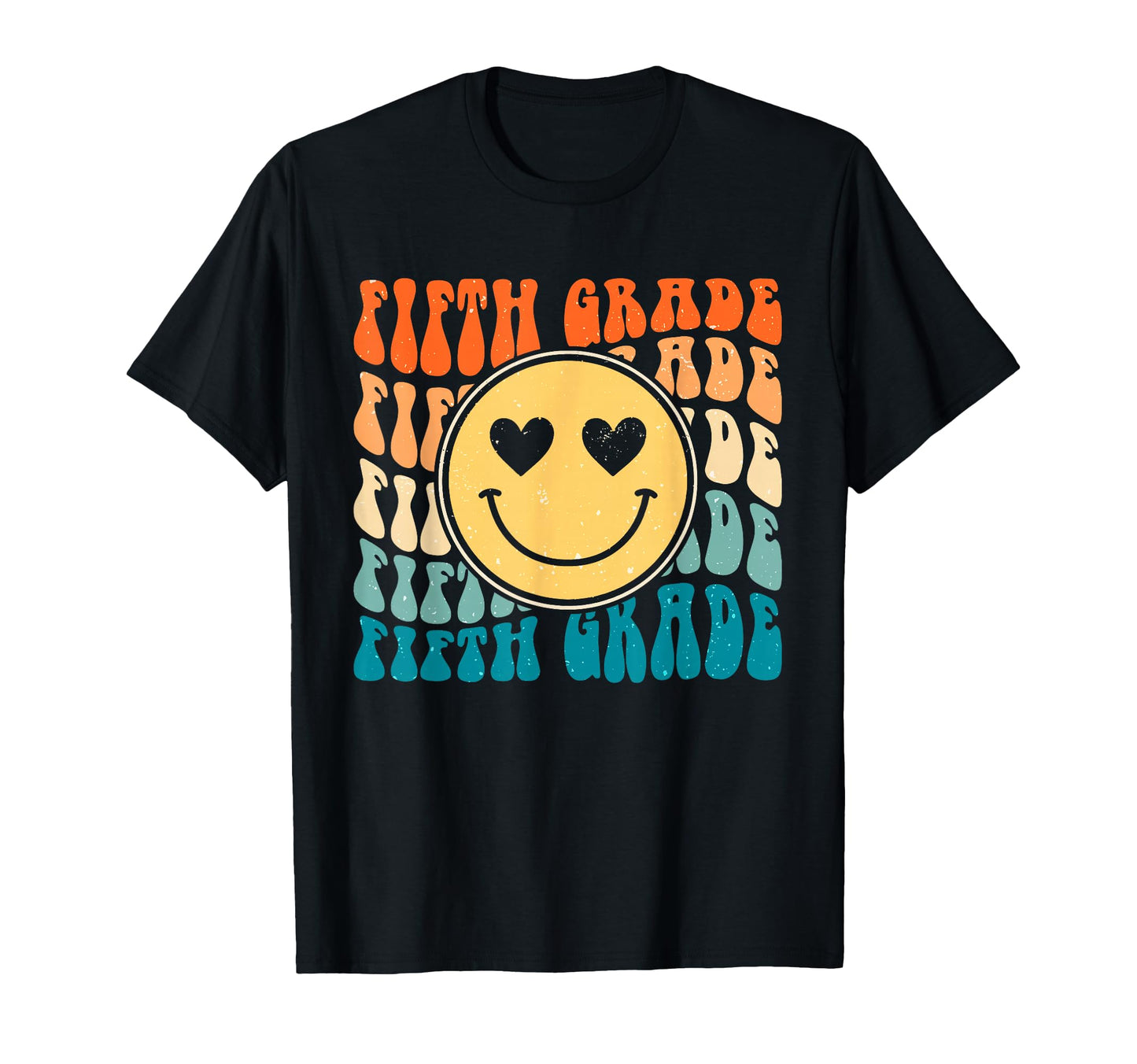 Boho Groovy Smile 5Th Fifth Grade T-Shirt - Novelty Apparel Men Women - T-Shirt, Sweatshirt, Hoodie