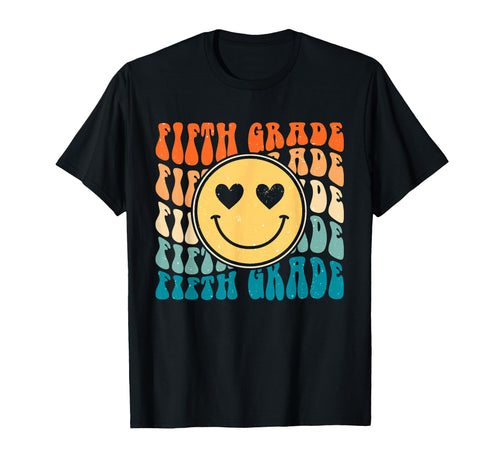Boho Groovy Smile 5Th Fifth Grade T-Shirt - Novelty Apparel Men Women - T-Shirt, Sweatshirt, Hoodie