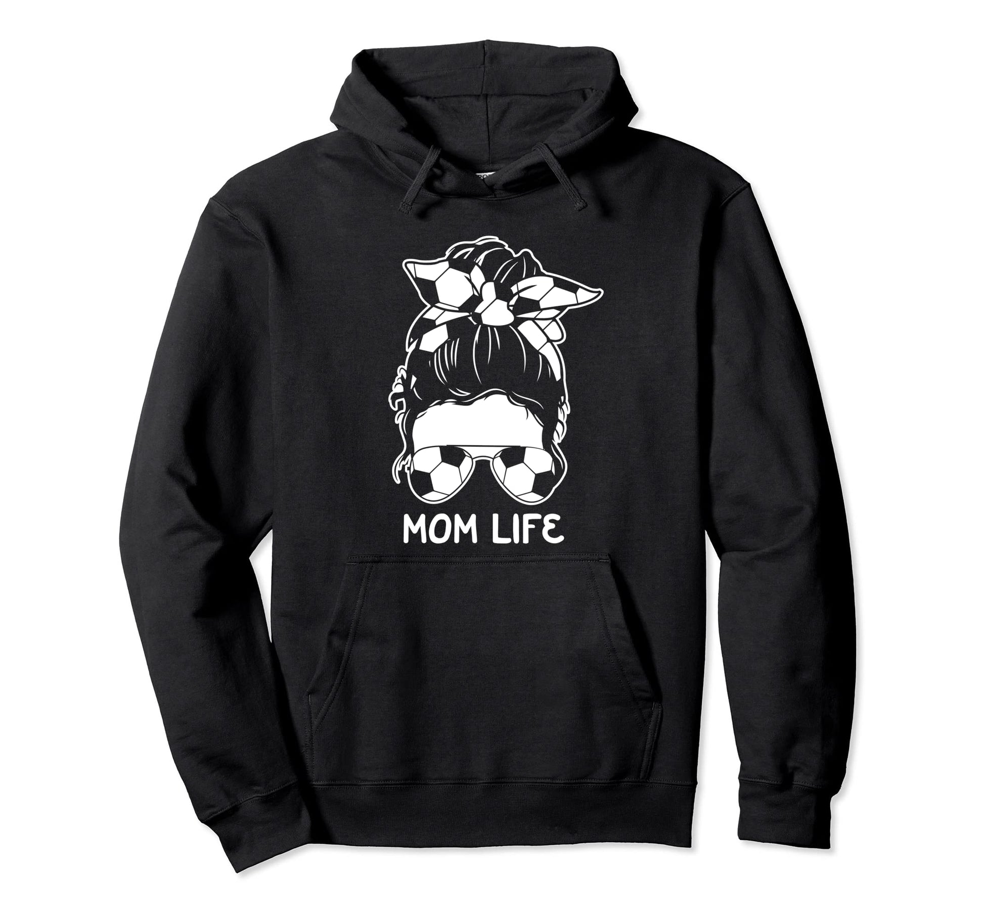 Mom Life Womens Soccer Sport Game Hoodie - Novelty Apparel for Adults - T-Shirt, Sweatshirt, Hoodie