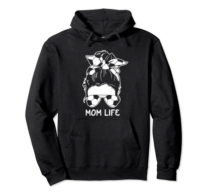 Mom Life Womens Soccer Sport Game Hoodie - Novelty Apparel for Adults - T-Shirt, Sweatshirt, Hoodie