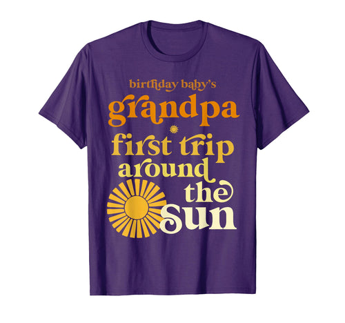 Grandpa First Trip Around Sun Birthday Boho T-Shirt - Graphic Print Unisex - T-Shirt, Sweatshirt, Hoodie