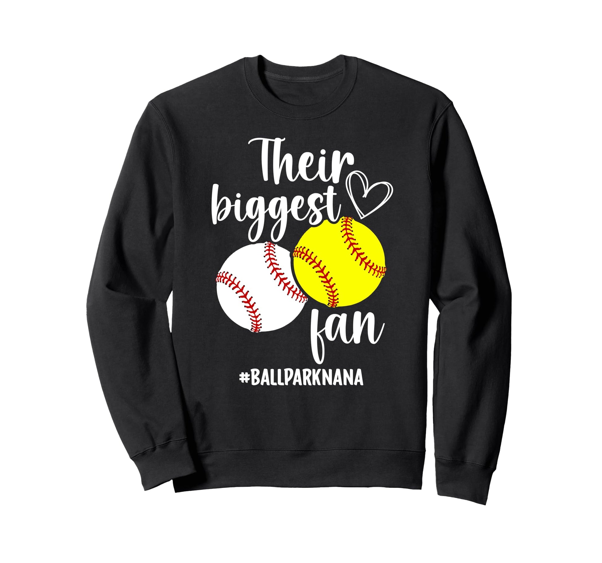 Biggest Fan Ballpark Nana Baseball Sweatshirt - Novelty Apparel for Adults - T-Shirt, Sweatshirt, Hoodie
