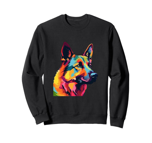 German Shepherd Rainbow Pop Art Sweatshirt - Streetwear Style Men Women - T-Shirt, Sweatshirt, Hoodie