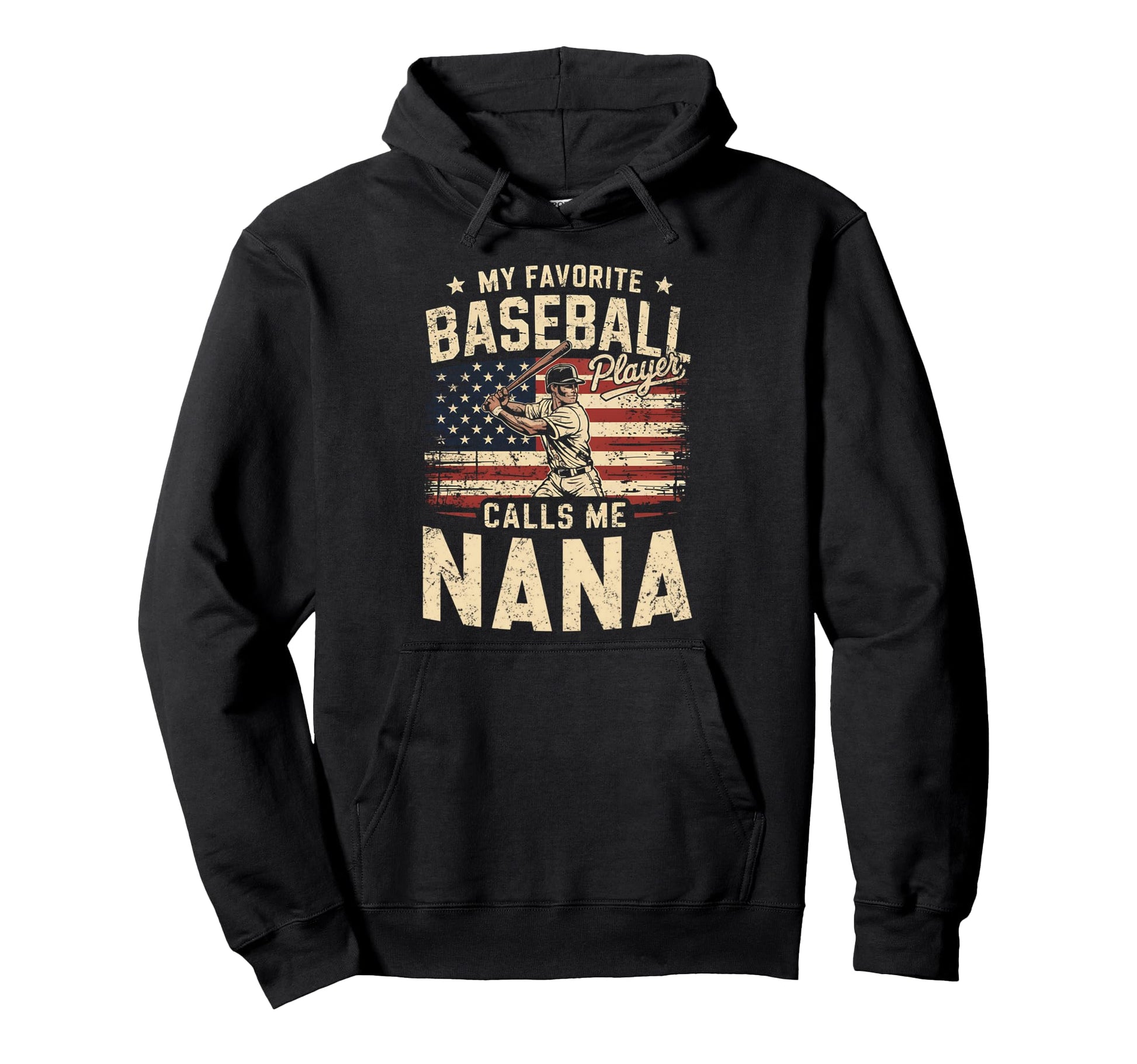 My Favorite Baseball Player Calls Me Nana Hoodie - Minimalist Print Unisex - T-Shirt, Sweatshirt, Hoodie