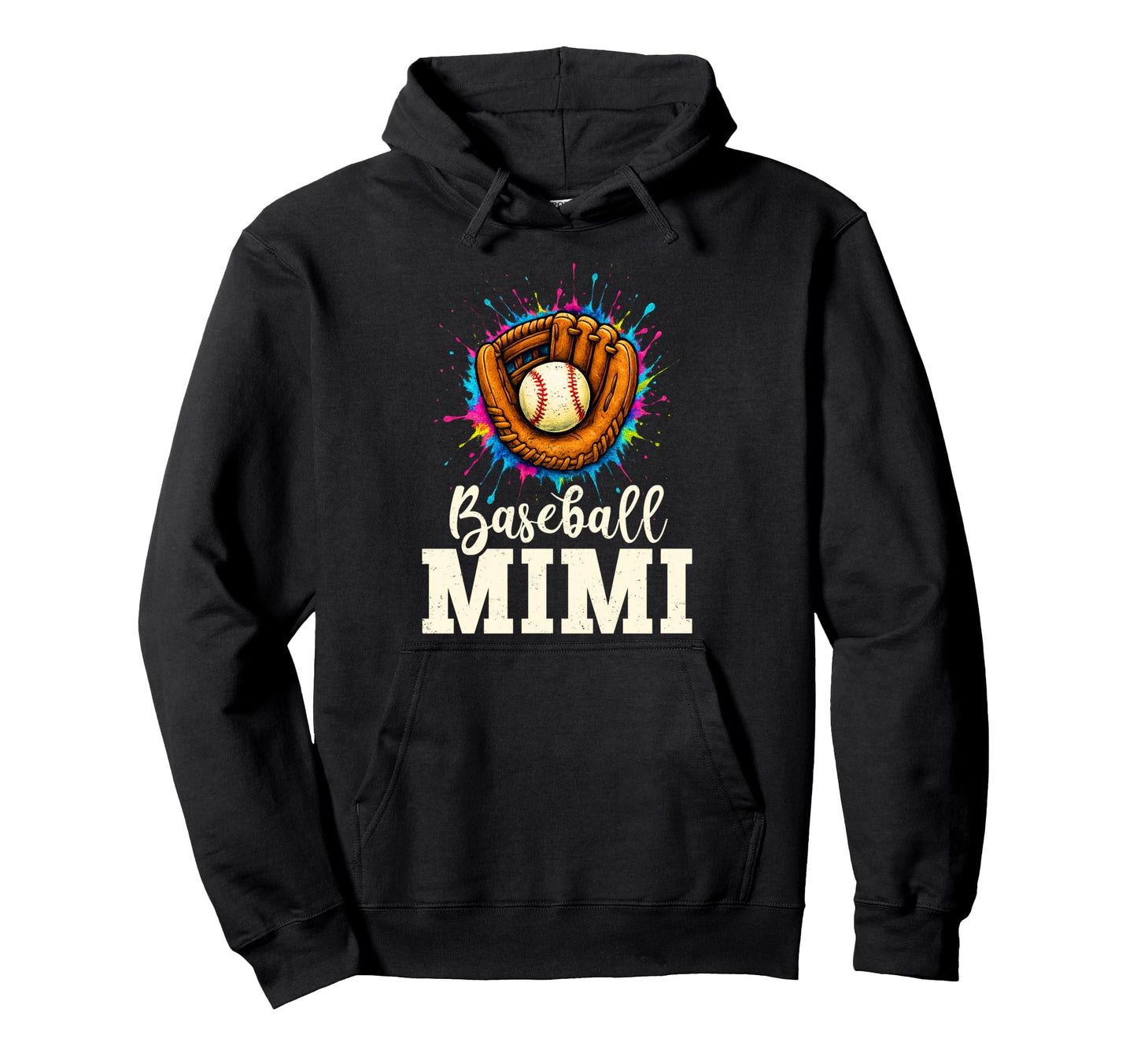 Baseball Mimi Baseball Player Colorful Hoodie - Trendy Graphic for Adults - T-Shirt, Sweatshirt, Hoodie
