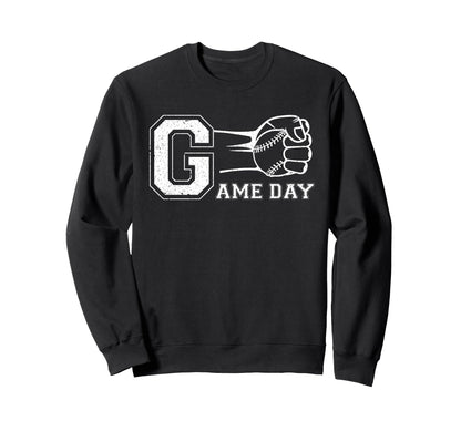 Game Day Baseball Funny Coach Sweatshirt - Fun Novelty Design for Adults - T-Shirt, Sweatshirt, Hoodie