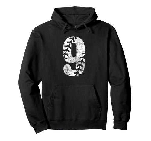 Baseball Softball Mom 9 Number 9 Hoodie - Custom Art Print for Adults - T-Shirt, Sweatshirt, Hoodie