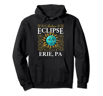 Total Solar Eclipse Erie Pa 2024 Totality Hoodie - Streetwear Style Unisex - T-Shirt, Sweatshirt, Hoodie