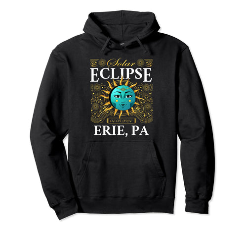 Total Solar Eclipse Erie Pa 2024 Totality Hoodie - Streetwear Style Unisex - T-Shirt, Sweatshirt, Hoodie