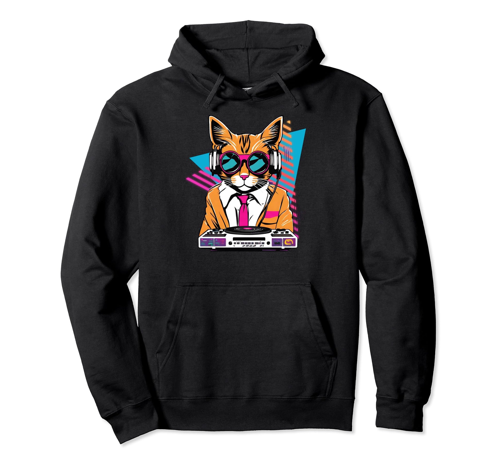 Rainbow House Dj Cat Party Cat Disco Cat Hoodie - Unique Graphic Men Women - T-Shirt, Sweatshirt, Hoodie
