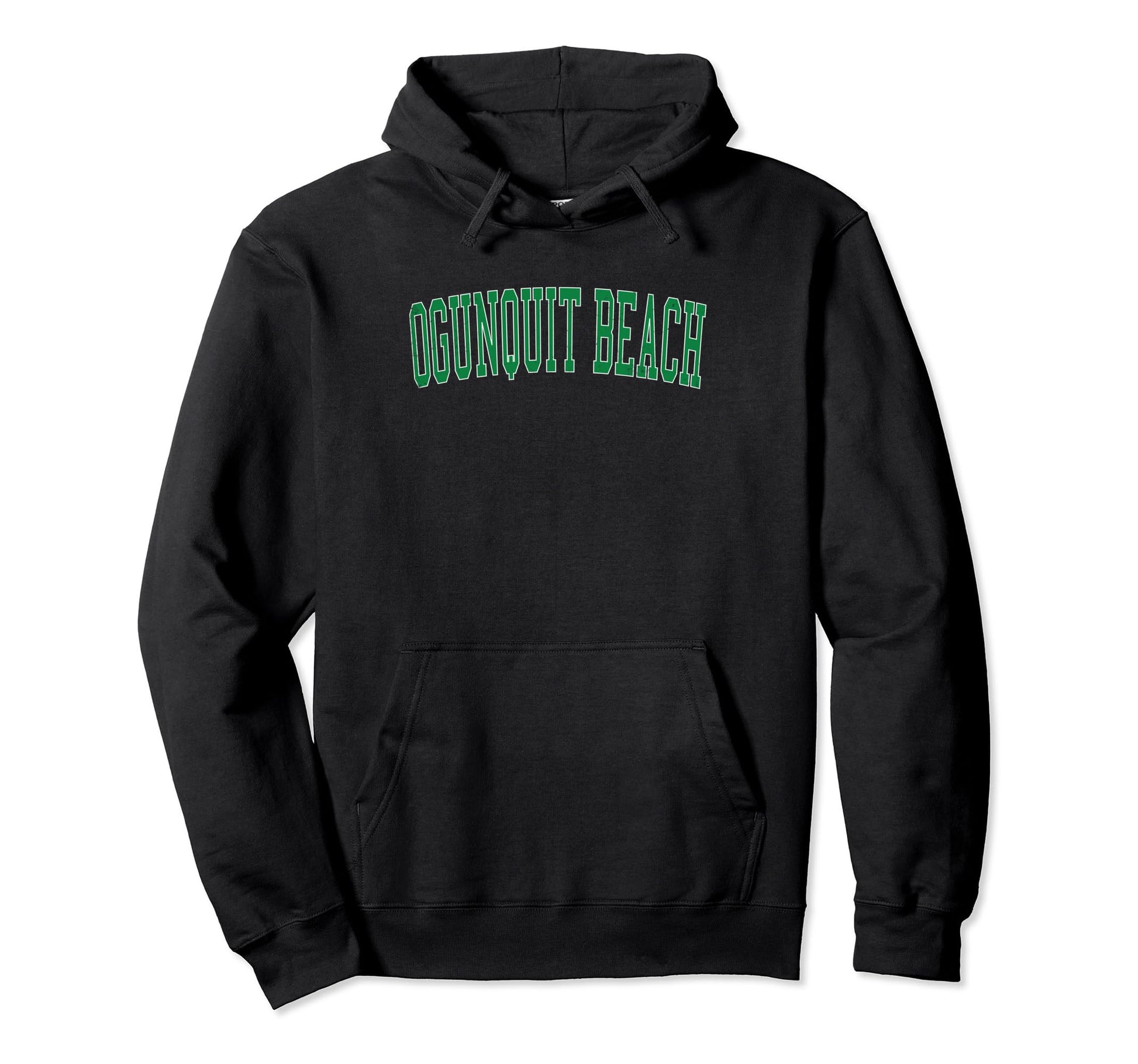 Ogunquit Beach Distressed Green Hoodie - Custom Art Print for Adults - T-Shirt, Sweatshirt, Hoodie