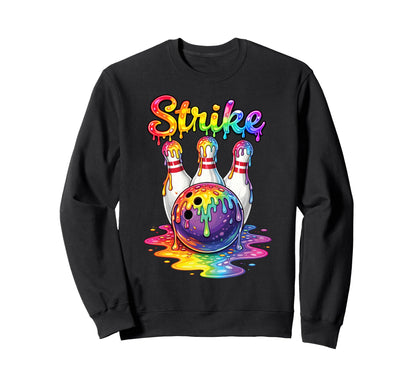 Funny Game Bowling Drip Ice Cream Sweatshirt - Aesthetic Graphic Men Women - T-Shirt, Sweatshirt, Hoodie