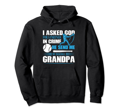 Baseball Grandpa Baseball Player Funny Hoodie - Novelty Apparel for Adults - T-Shirt, Sweatshirt, Hoodie