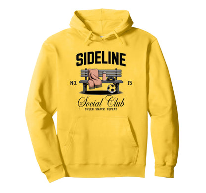 Sideline Social Club Soccer Mom Game Hoodie - Custom Art Print for Adults - T-Shirt, Sweatshirt, Hoodie