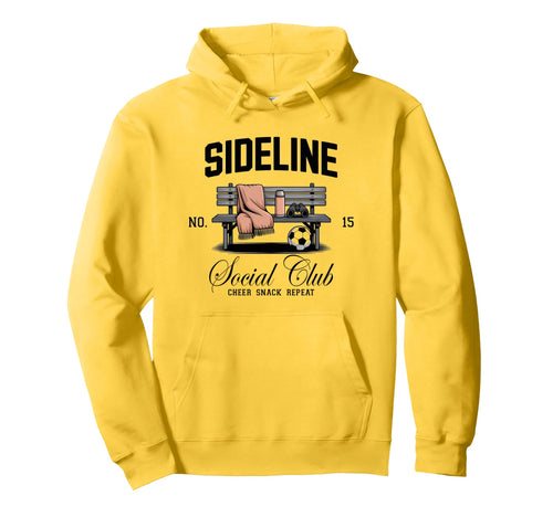 Sideline Social Club Soccer Mom Game Hoodie - Custom Art Print for Adults - T-Shirt, Sweatshirt, Hoodie