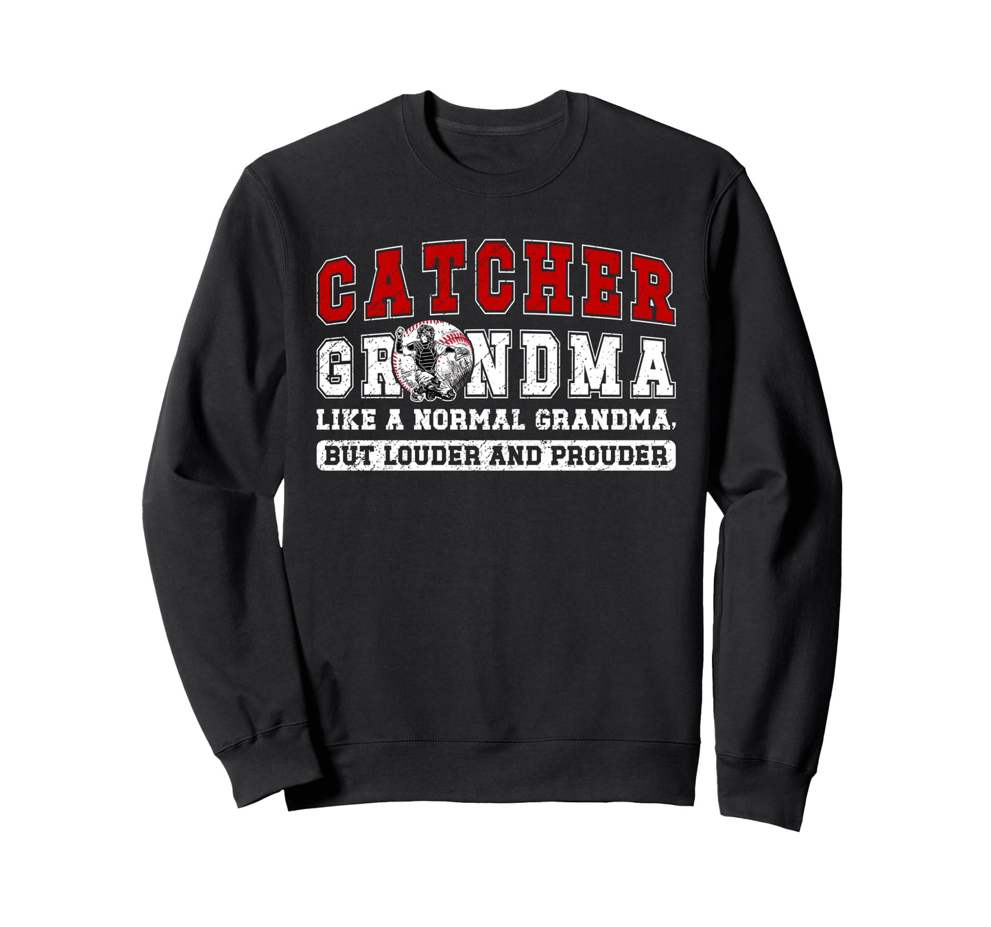 Baseball Catcher Grandma Baseball Sweatshirt - Minimalist Print for Adults - T-Shirt, Sweatshirt, Hoodie