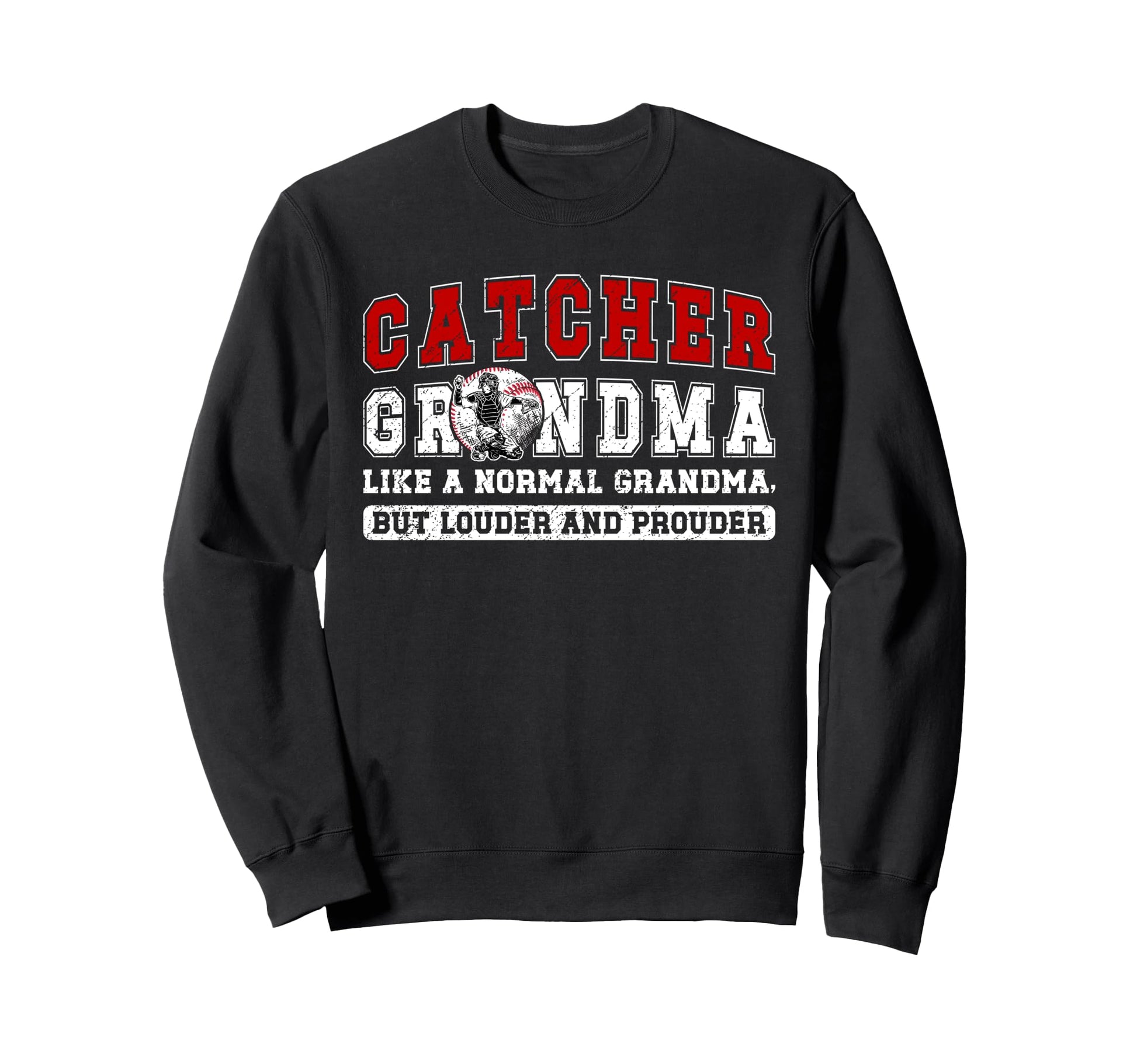 Baseball Catcher Grandma Baseball Sweatshirt - Minimalist Print for Adults - T-Shirt, Sweatshirt, Hoodie
