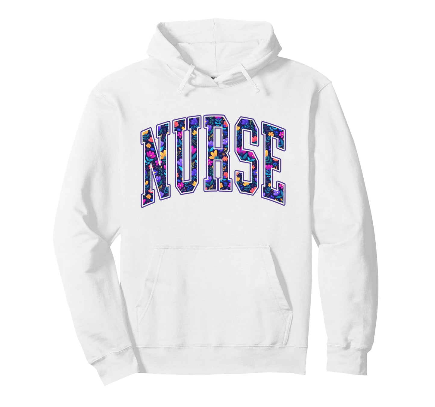 Floral Rn Boho Nurse Doctor Hoodie - Minimalist Print for Adults - T-Shirt, Sweatshirt, Hoodie