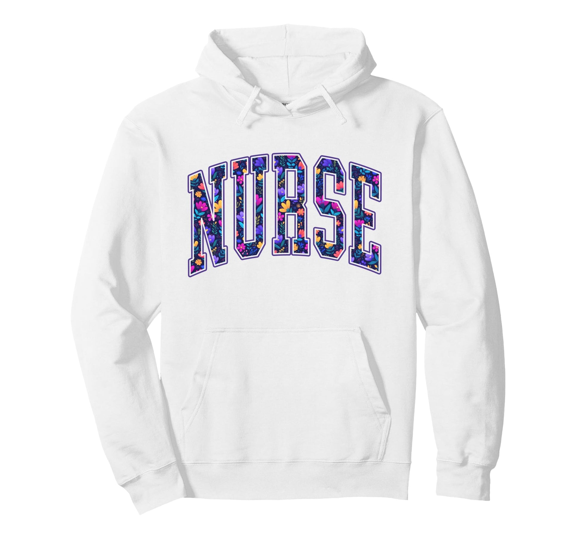Floral Rn Boho Nurse Doctor Hoodie - Minimalist Print for Adults - T-Shirt, Sweatshirt, Hoodie