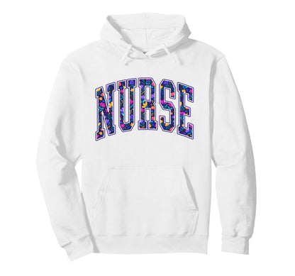 Floral Rn Boho Nurse Doctor Hoodie - Minimalist Print for Adults - T-Shirt, Sweatshirt, Hoodie