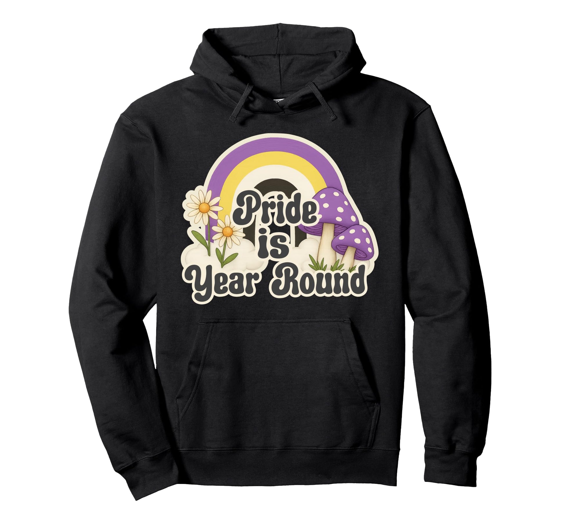 Rainbow Pride Is Year Round Daisies Hoodie - Custom Art Print Unisex - T-Shirt, Sweatshirt, Hoodie