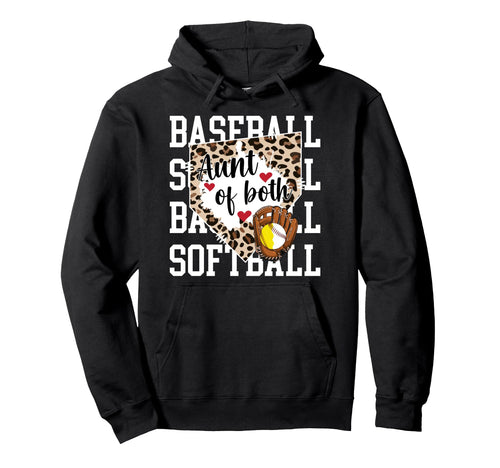 Aunt Both Proud Softball Baseball Hoodie - Aesthetic Graphic for Adults - T-Shirt, Sweatshirt, Hoodie