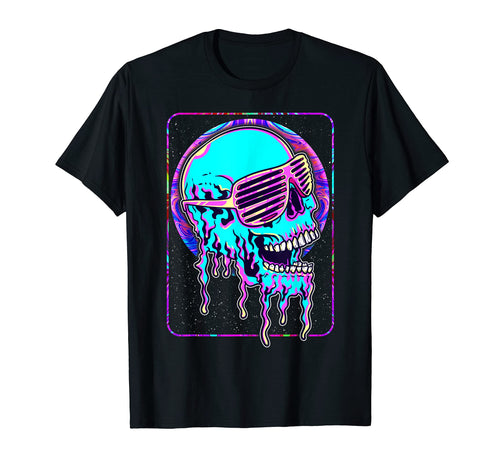 Skull Sunglasses Funny Vaporwave T-Shirt - Minimalist Print for Adults - T-Shirt, Sweatshirt, Hoodie