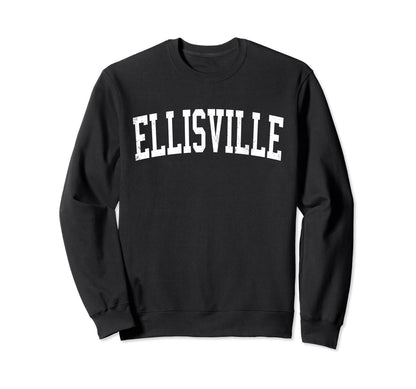 Ellisville Mo Distressed White Sweatshirt - Graphic Print for Adults - T-Shirt, Sweatshirt, Hoodie