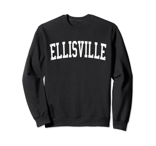 Ellisville Mo Distressed White Sweatshirt - Graphic Print for Adults - T-Shirt, Sweatshirt, Hoodie