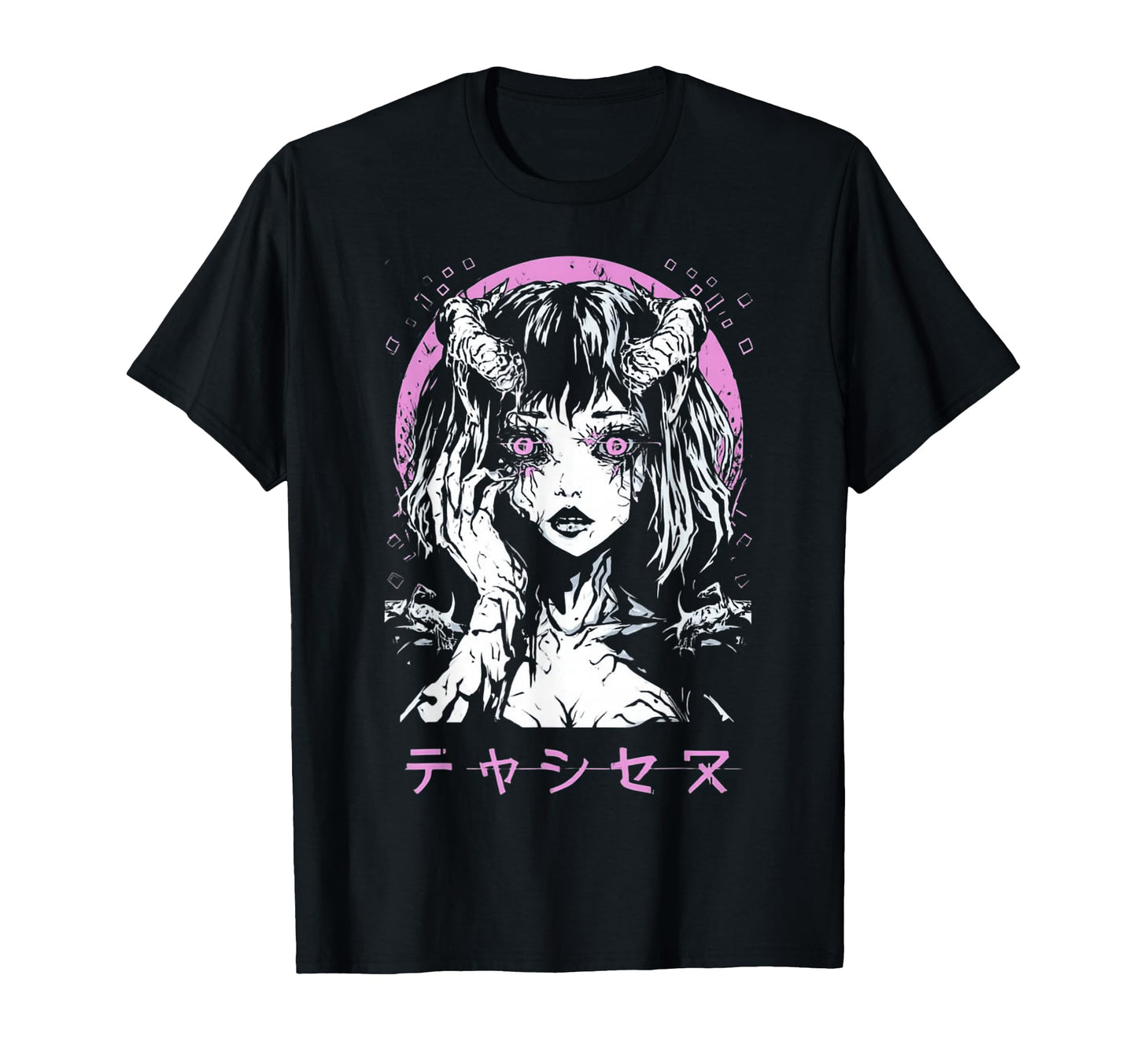 Goth Grunge Demon Anime Waifu Horror T-Shirt - Trendy Graphic Men Women - T-Shirt, Sweatshirt, Hoodie