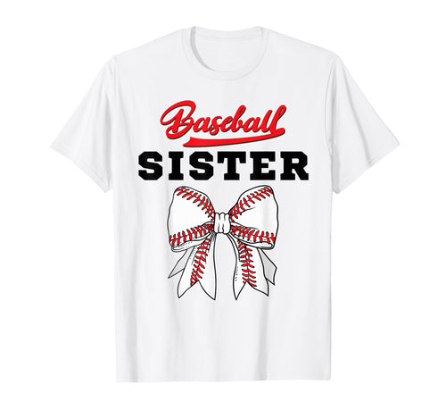 Baseball Sister Mom Aunti Coquette Bow T-Shirt - Streetwear Style Unisex - T-Shirt, Sweatshirt, Hoodie