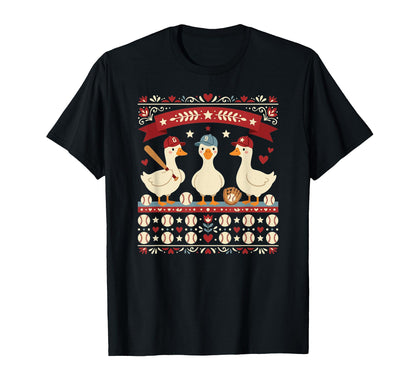 Baseball Geese Funny Team Animal T-Shirt - Trendy Graphic Men Women - T-Shirt, Sweatshirt, Hoodie