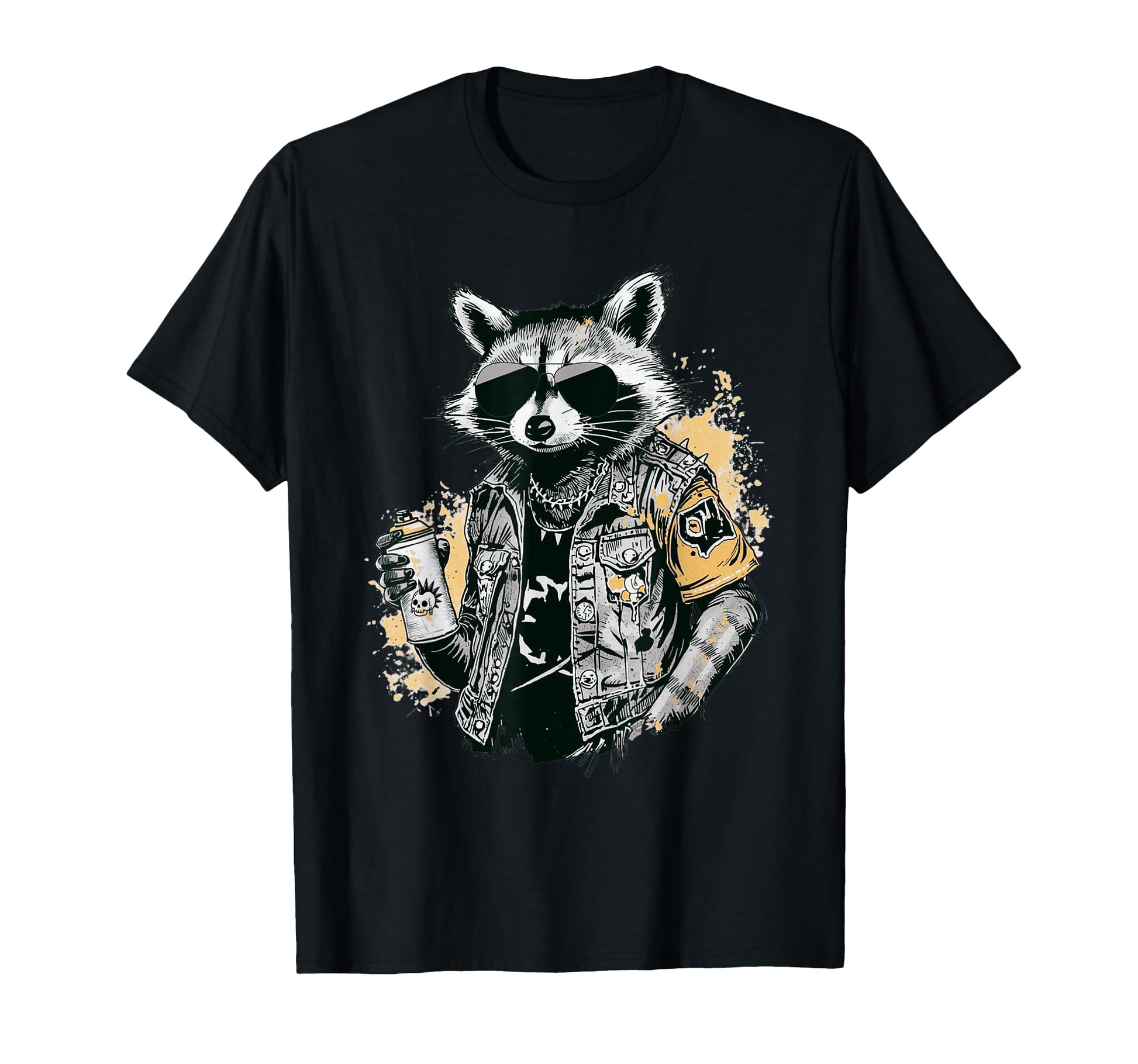 Grunge Rock Trash Panda Punk Raccoon T-Shirt - Trendy Graphic Men Women - T-Shirt, Sweatshirt, Hoodie
