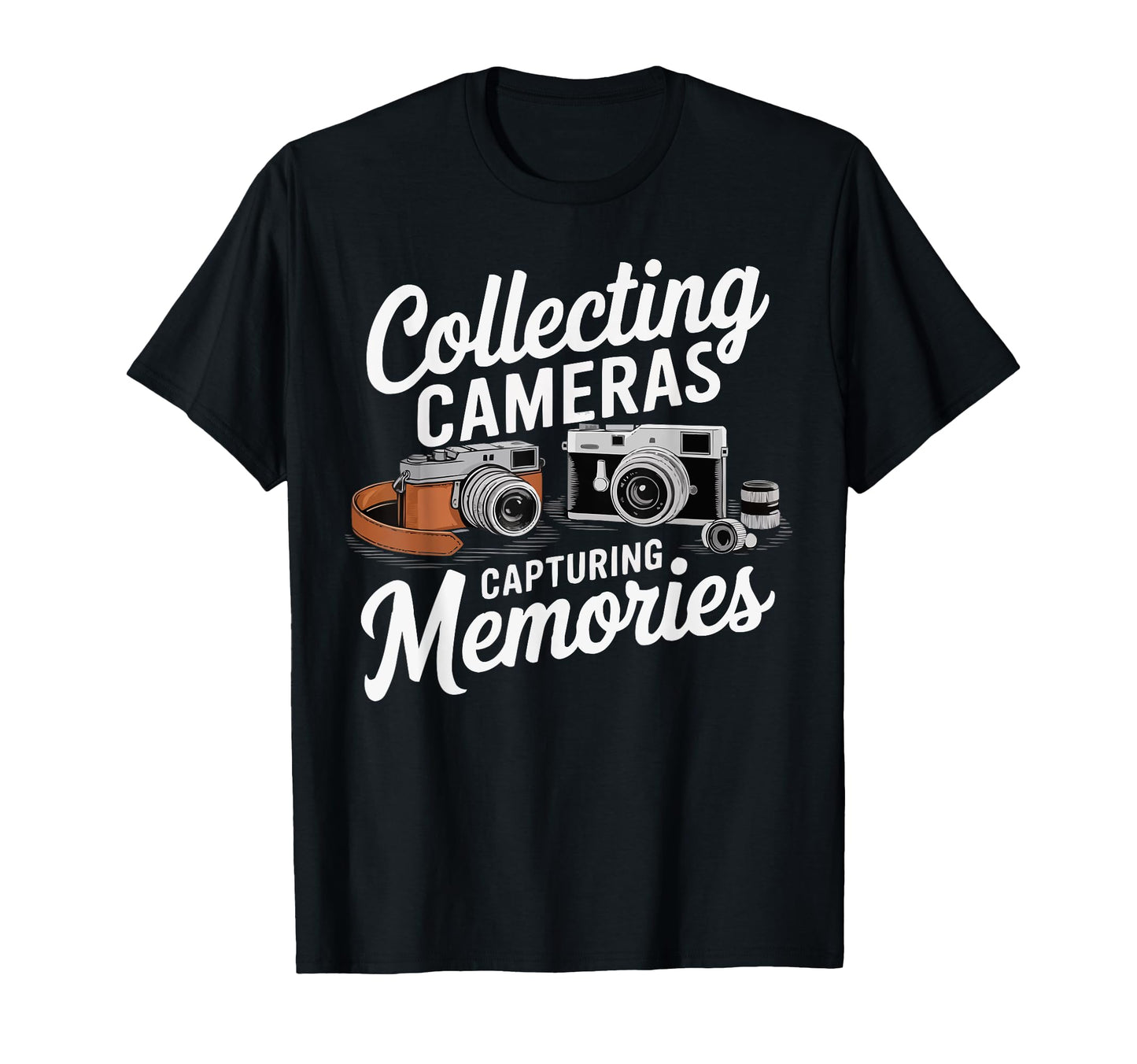 Camera Collector Cameraman T-Shirt - Minimalist Print Men Women - T-Shirt, Sweatshirt, Hoodie