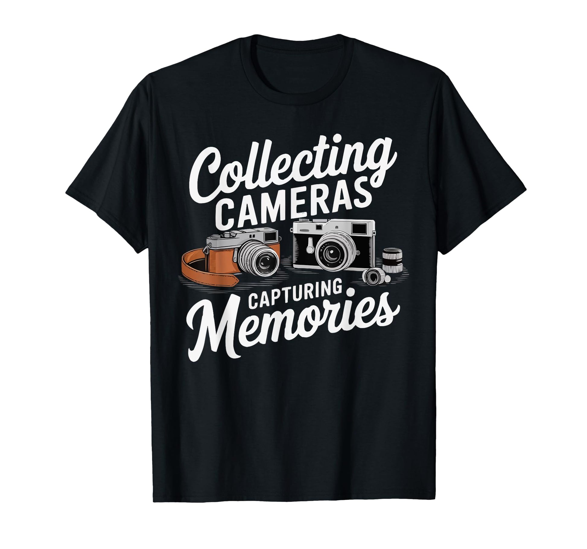 Camera Collector Cameraman T-Shirt - Minimalist Print Men Women - T-Shirt, Sweatshirt, Hoodie