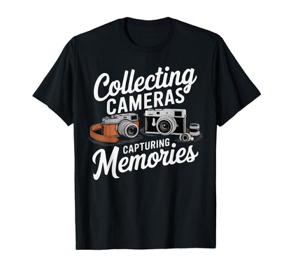 Camera Collector Cameraman T-Shirt - Minimalist Print Men Women - T-Shirt, Sweatshirt, Hoodie