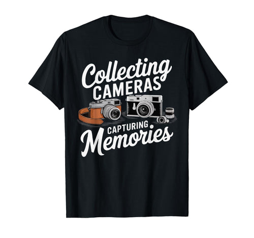 Camera Collector Cameraman T-Shirt - Minimalist Print Men Women - T-Shirt, Sweatshirt, Hoodie