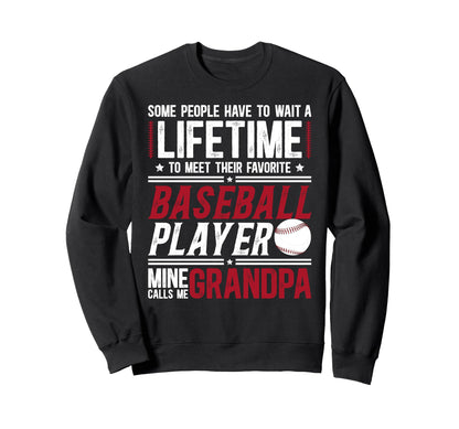 Baseball Grandpa Proud Grandpa Sweatshirt - Minimalist Print Men Women - T-Shirt, Sweatshirt, Hoodie