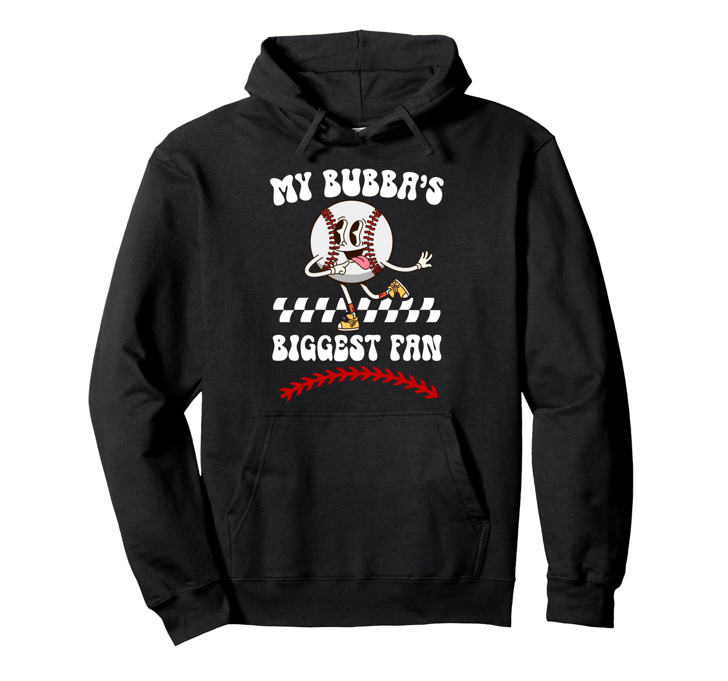 Bubbas Biggest Fan Baseball Brother Baseball Hoodie - Graphic Print Unisex - T-Shirt, Sweatshirt, Hoodie