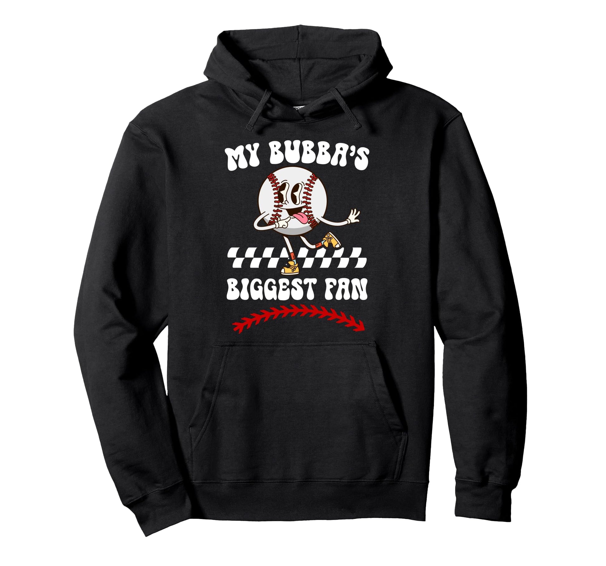 Bubbas Biggest Fan Baseball Brother Baseball Hoodie - Graphic Print Unisex - T-Shirt, Sweatshirt, Hoodie