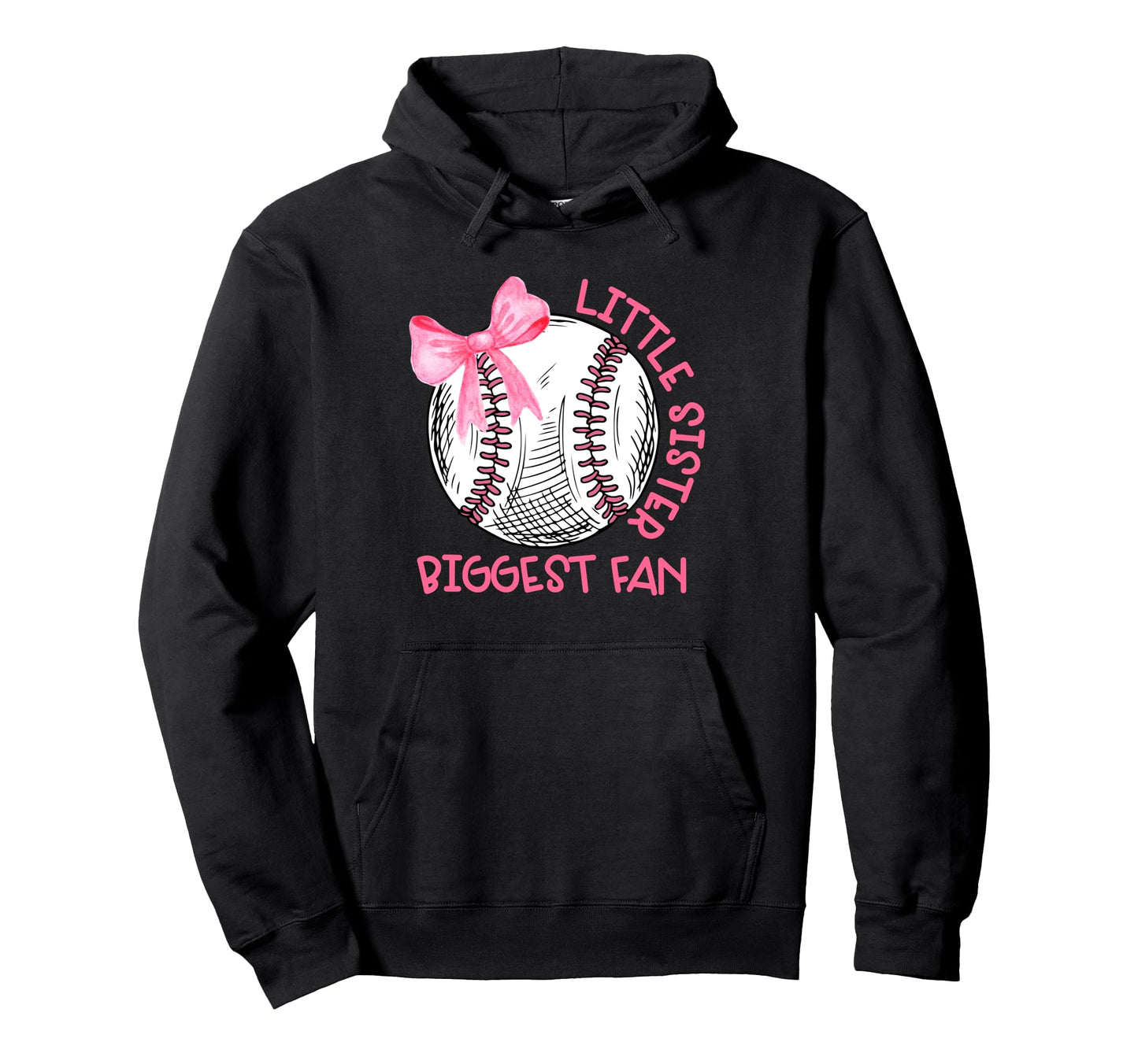 Bow Coquette Little Sister Biggest Fan Hoodie - Novelty Apparel for Adults - T-Shirt, Sweatshirt, Hoodie